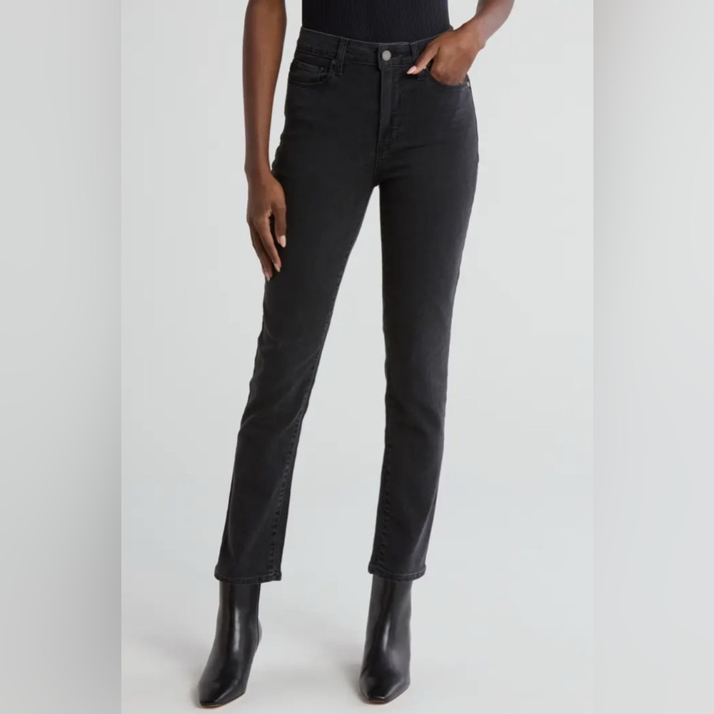 NWT PAIGE Hoxton Slim Fit Women's Jeans in Black